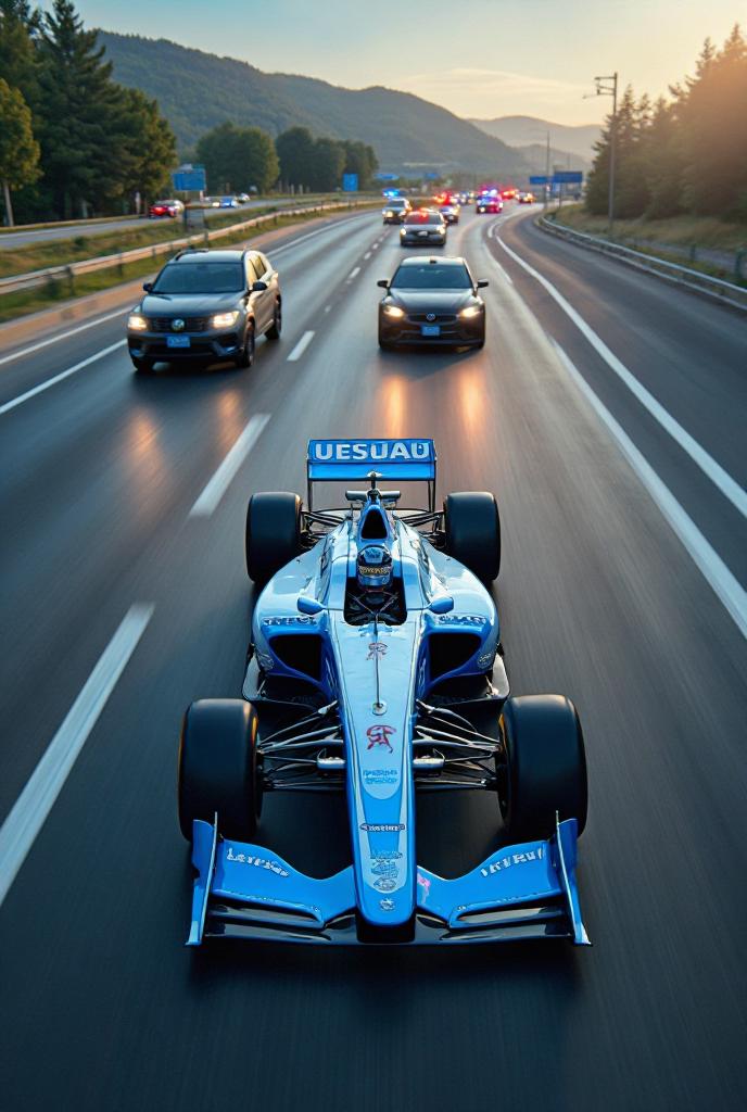 Racecar Chase Scene