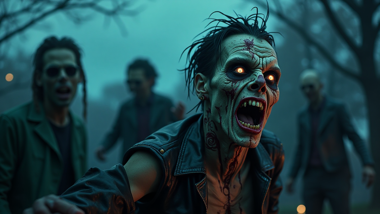 Punk Zombies Graveyard Night