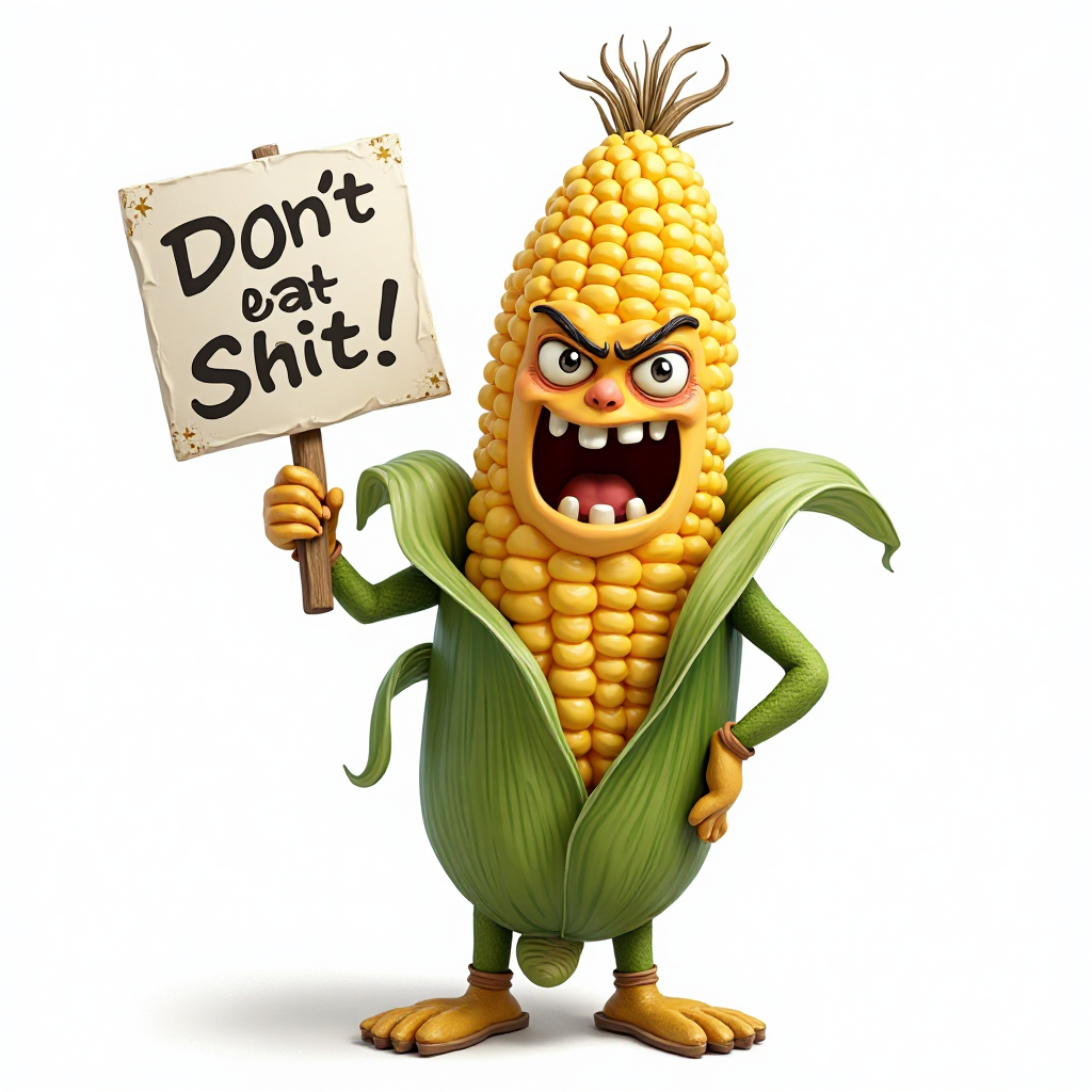 Angry Corn Protest Sign