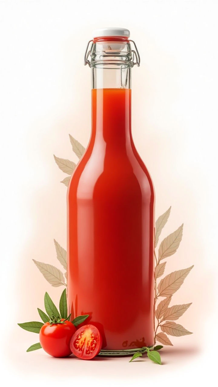 Red Tomato Ketchup Bottle