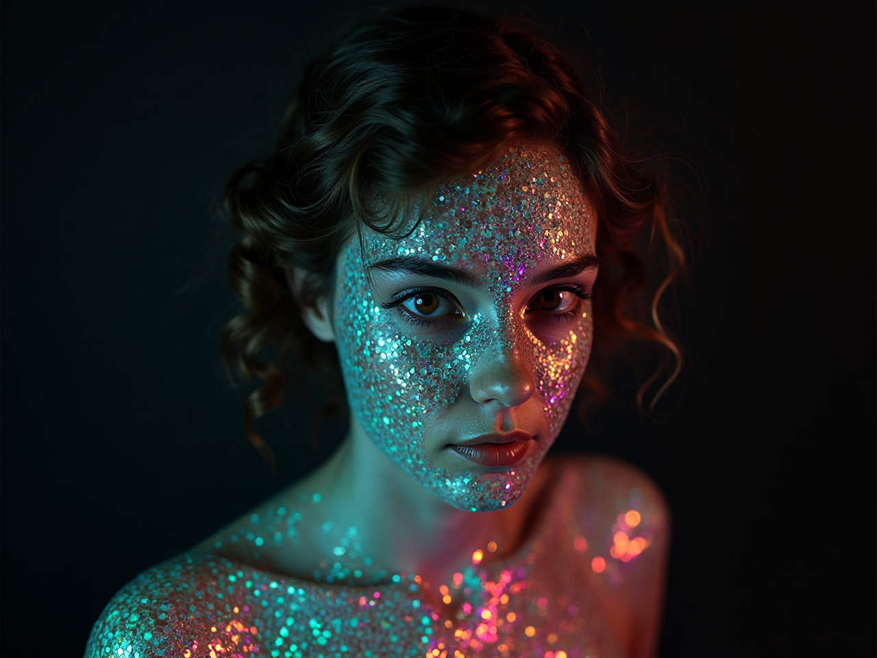 Vintage Holographic Portrait