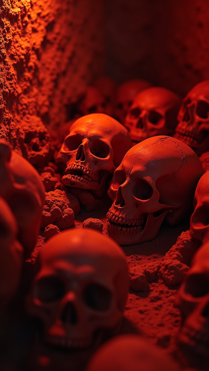 Red Skull Stack Italy Tombs