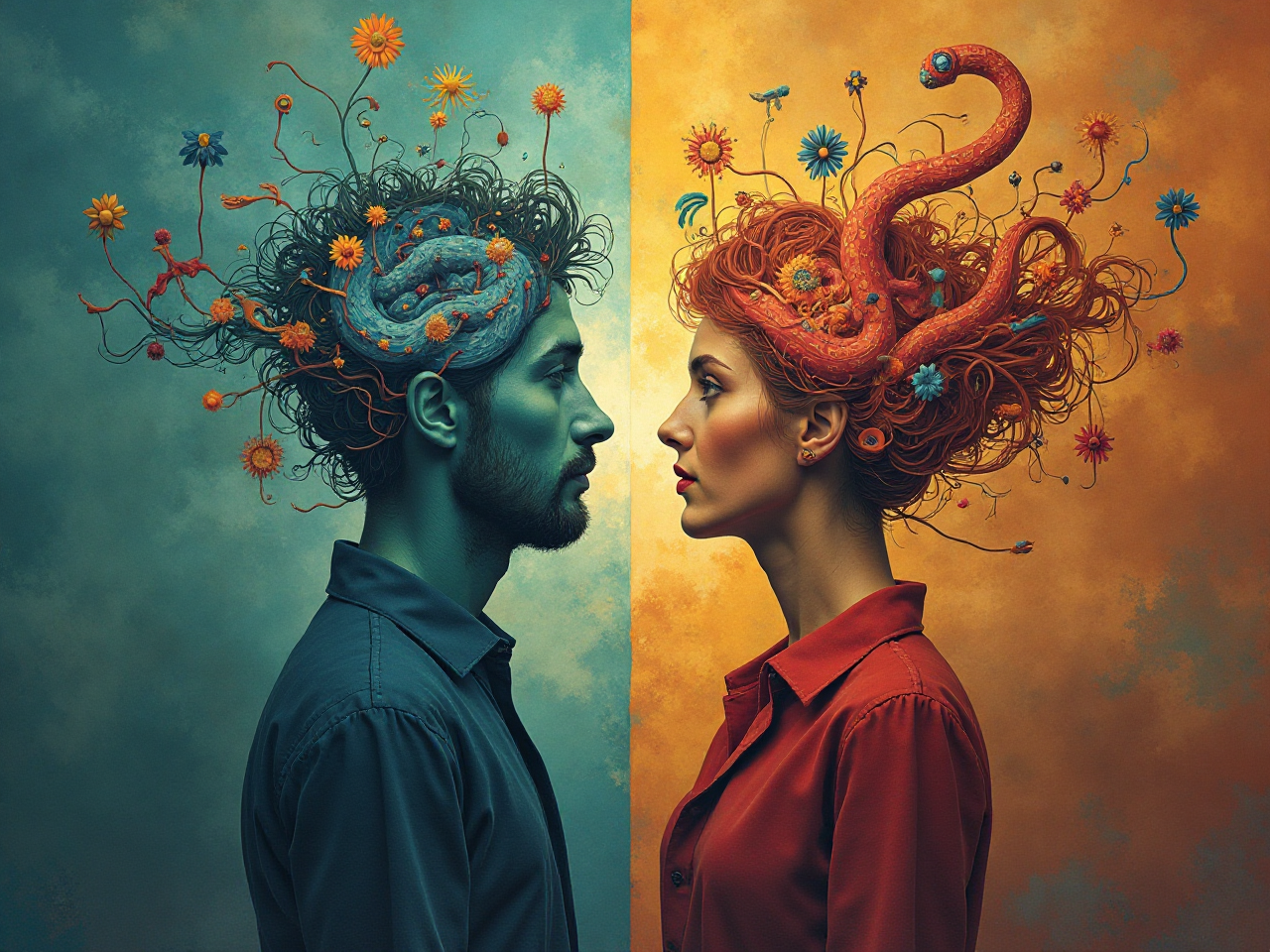 Surreal Couple Thought Maze