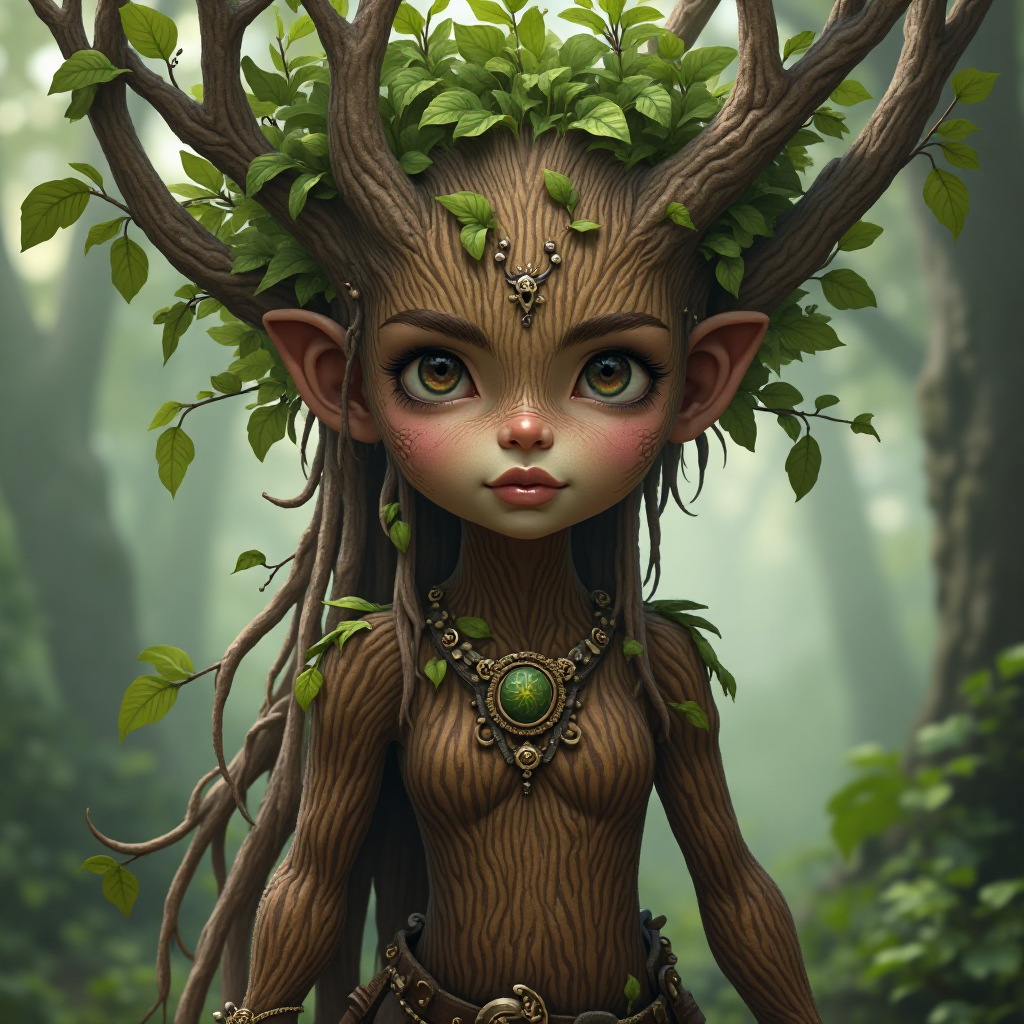 Medieval Fantasy Tree Girl