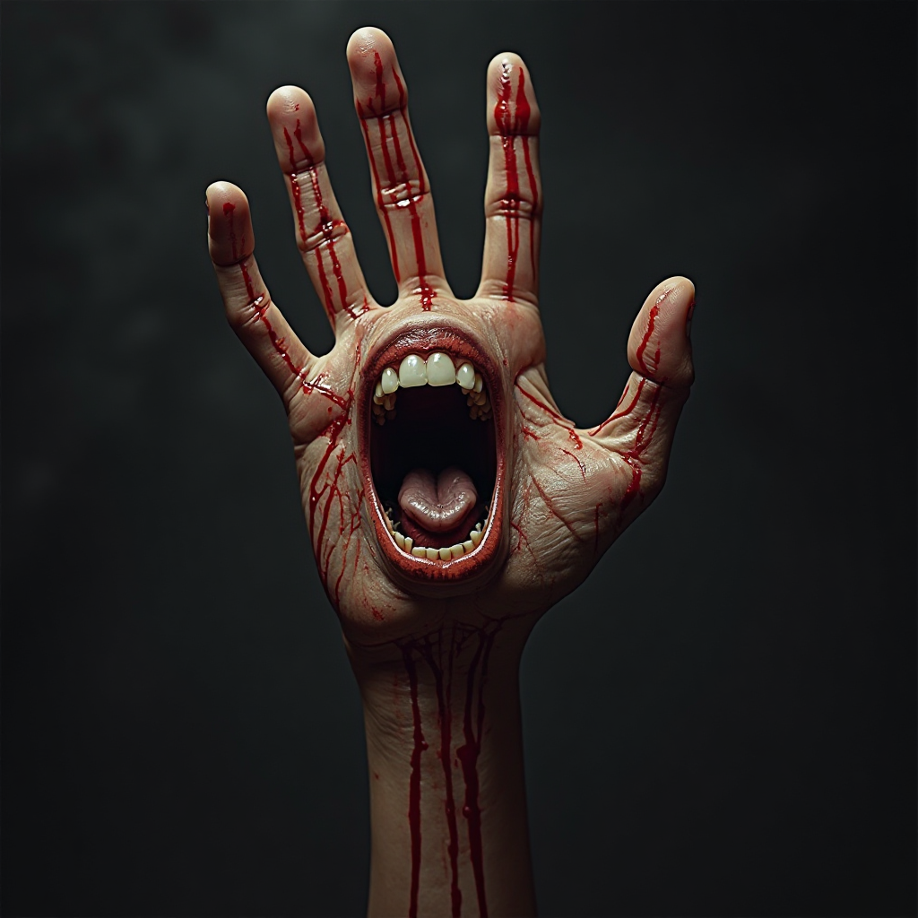 Screaming Hand Art Design