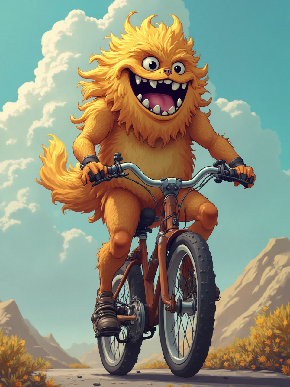 Fluffy Monster Bike Ride