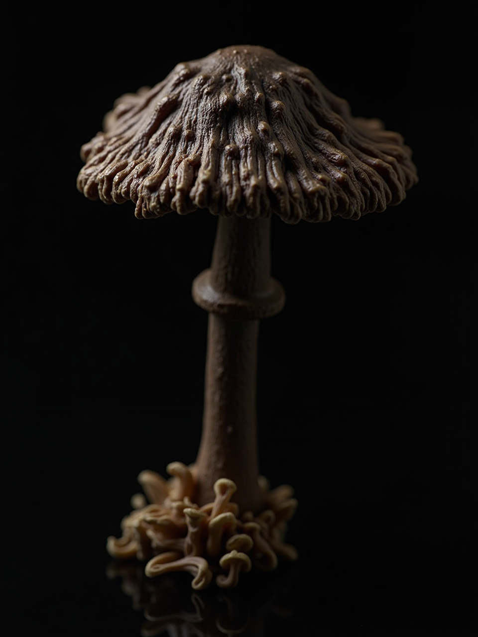 Black Chanterelle Mushroom Macro
