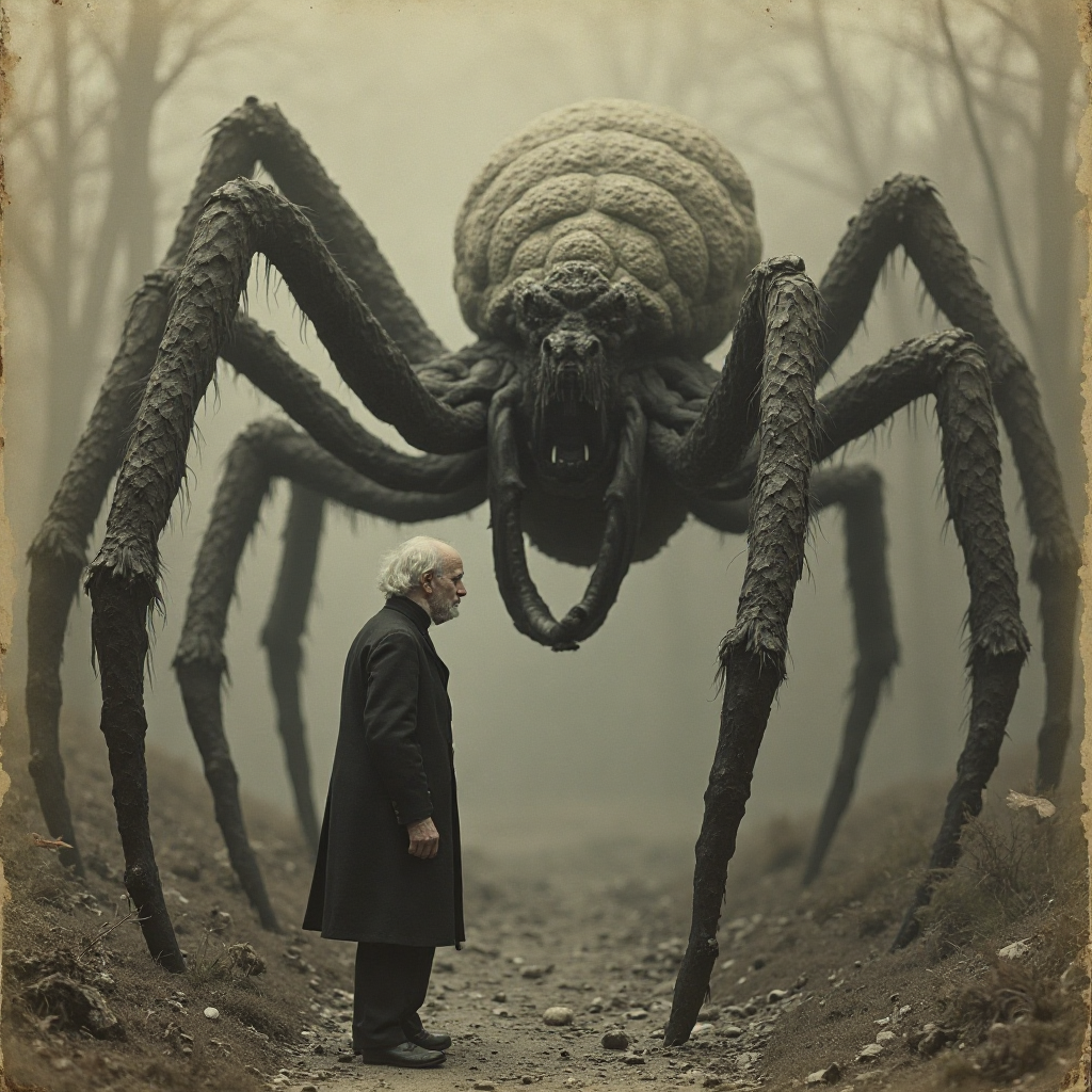 Vintage Spider Monster Encounter