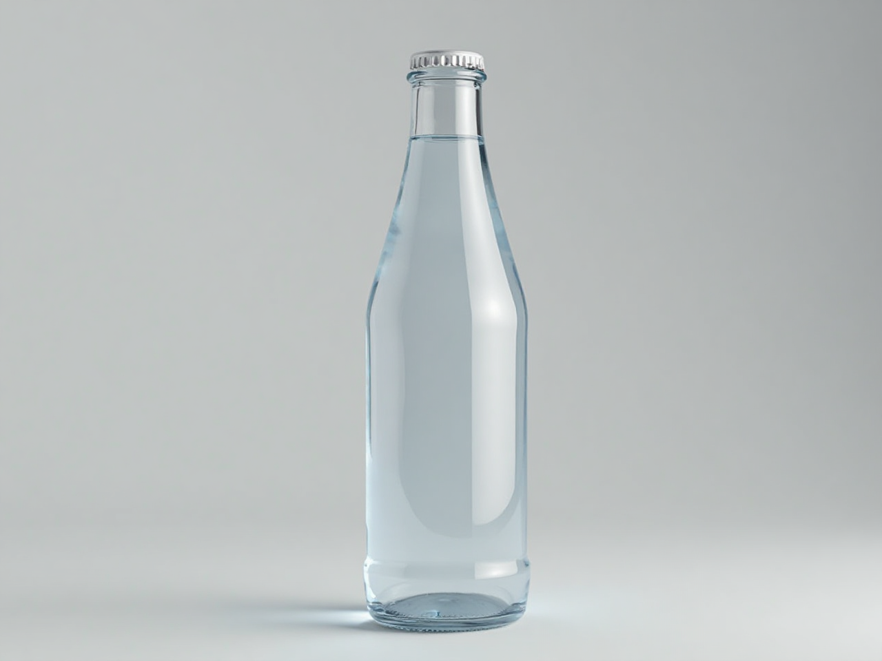 Glass Bottle Water Mockup