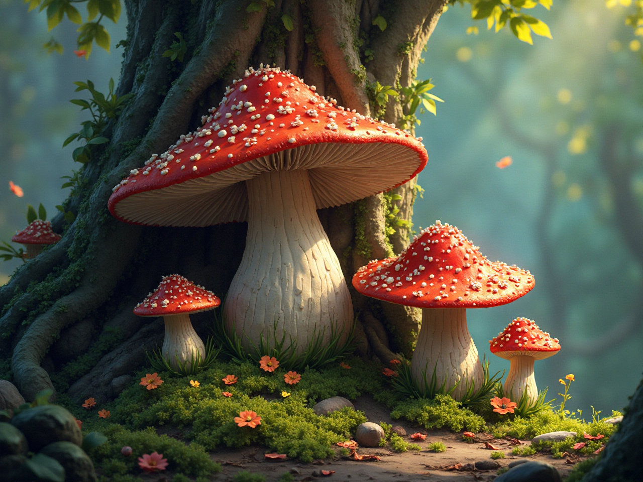 Poison Mushrooms Wonderland Style
