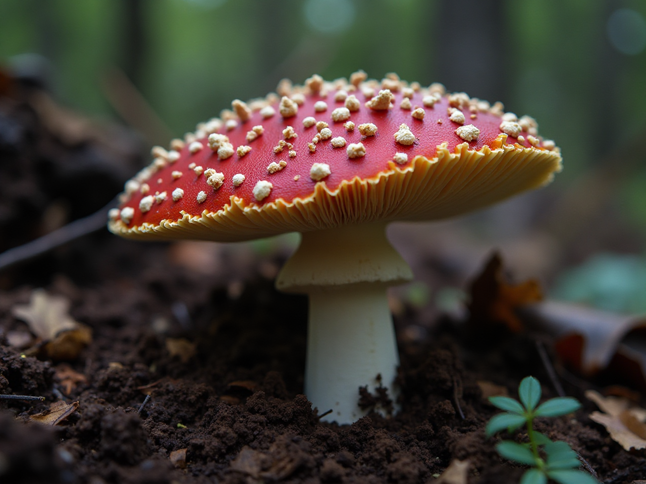 Amanita Muscaria Black Background